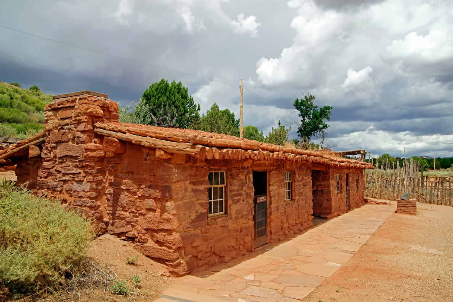 Pipe Spring National Monument, Arizona - 10 agosto 2016: Vecchio edificio in pietra 