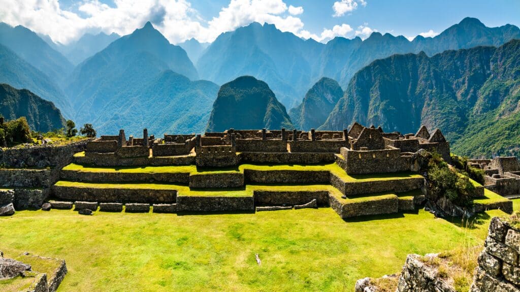 Antica città Inca di Machu Picchu in Perù