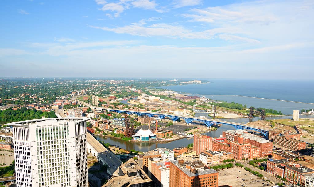 Panorama aereo di Cleveland