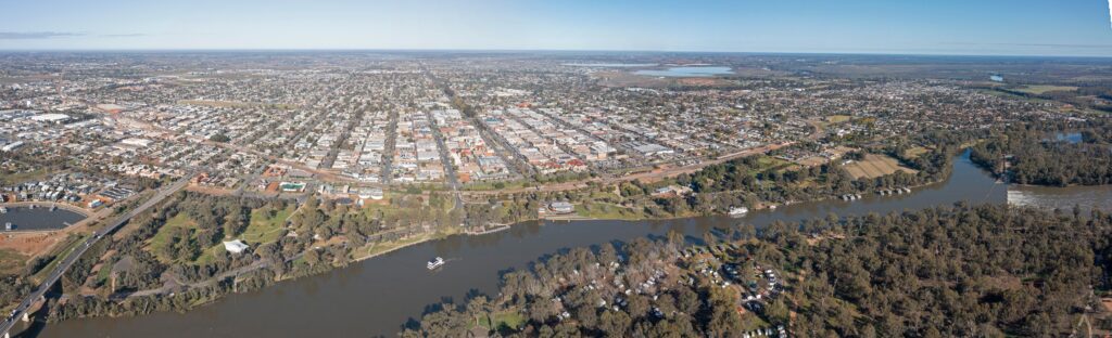 La cittadina vittoriana di Mildura, nell'estremo nord-ovest dello stato.