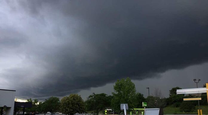 Tempesta locale a Saint Louis, Missouri