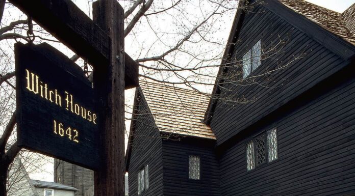 La casa delle streghe di Salem a Salem Massachusetts.  È l'unica casa direttamente collegata al processo alle streghe di Salem.
