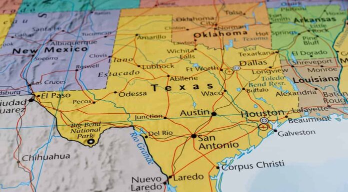 Lo stato del Texas ospita 254 contee e molte di esse si stanno riducendo rapidamente.