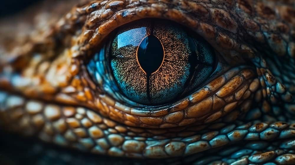 Immergiti nell'affascinante mondo degli occhi degli alligatori attraverso la macrofotografia, rivelando le loro texture uniche e i colori affascinanti.