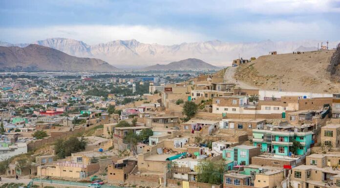 Paesaggio urbano dell'orizzonte di Kabul Afghanistan