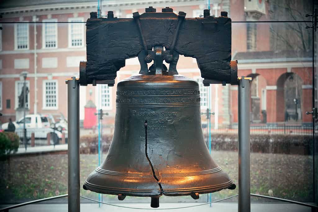 Liberty Bell e Independence Hall di Filadelfia