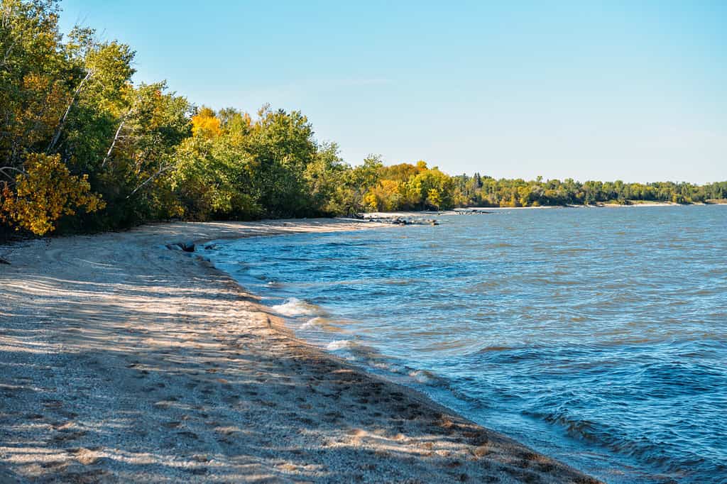 Lago Winnipeg vicino a Camp Morton, Gimli MB