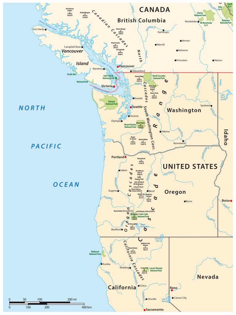 Le Cascades sono una catena montuosa vulcanica nel Pacifico nordoccidentale.