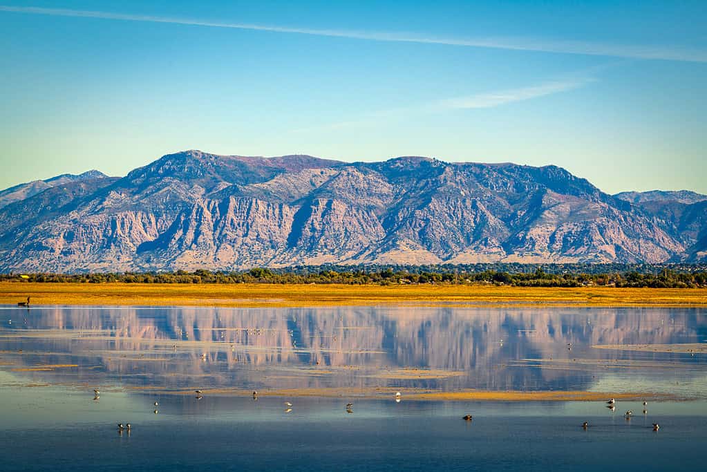 Salt Lake City, Utah, USA presso il Grande Lago Salato