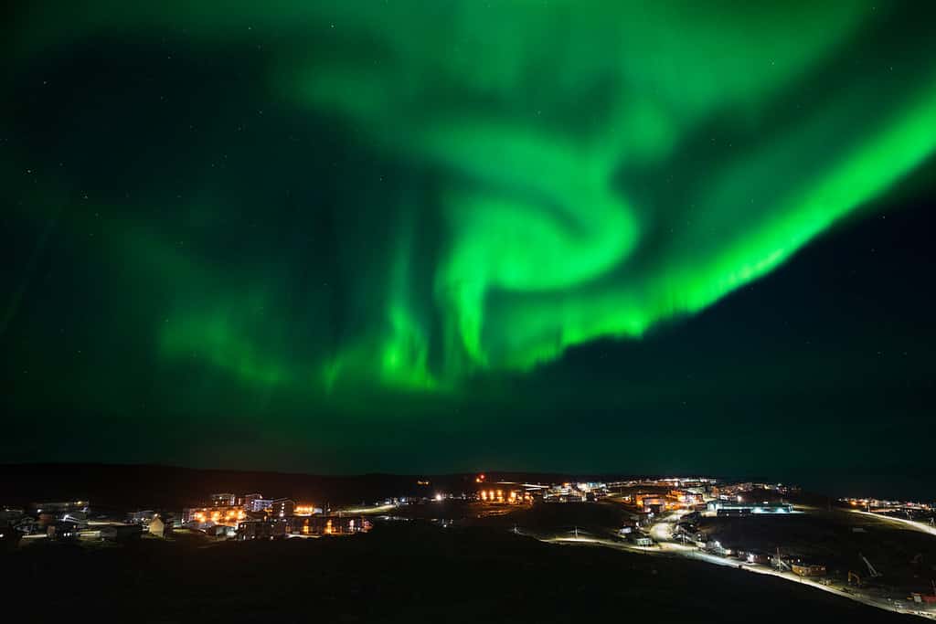 Aurora boreale su Iqaluit