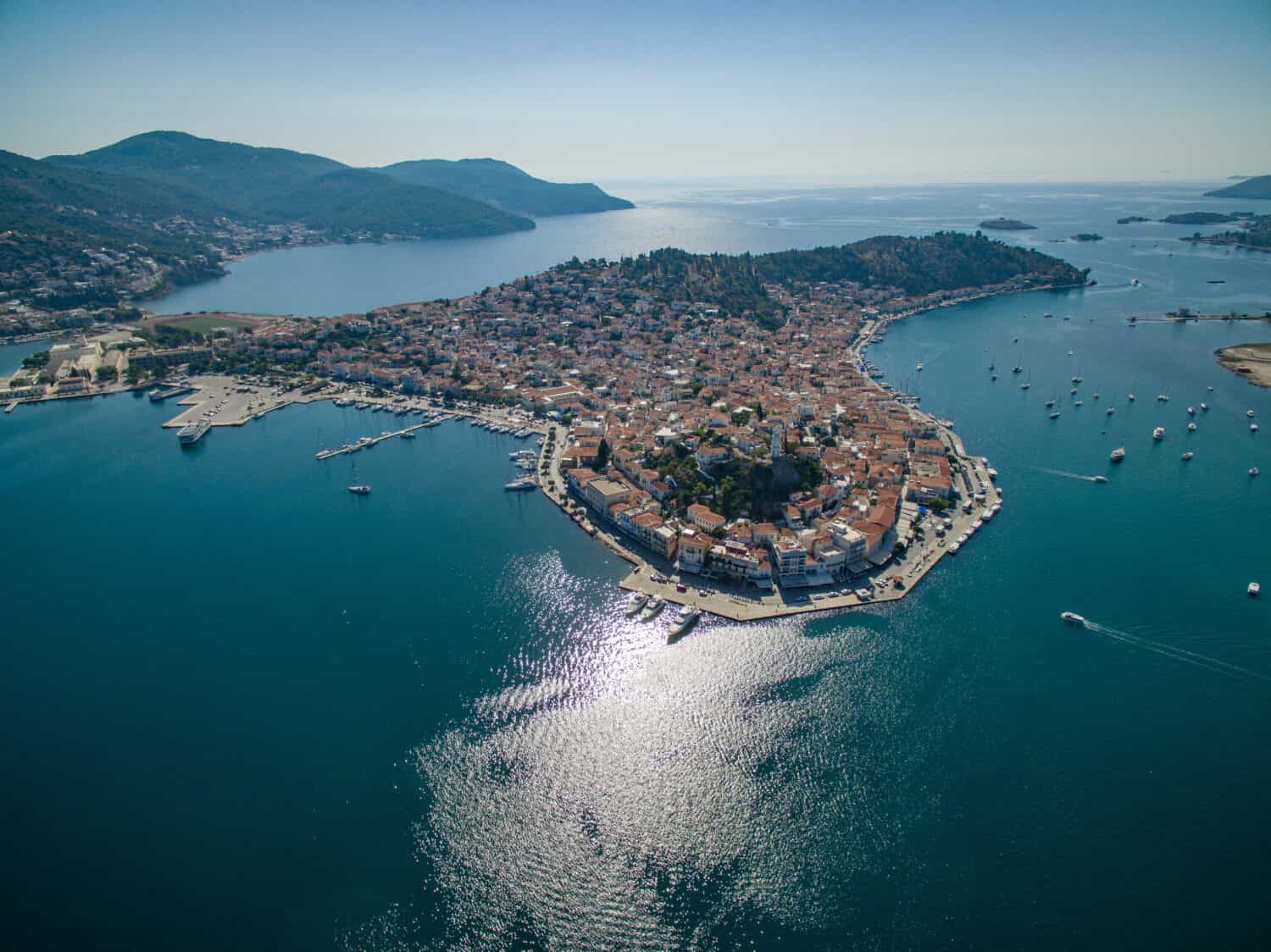 Poros in Grecia Immagine aerea