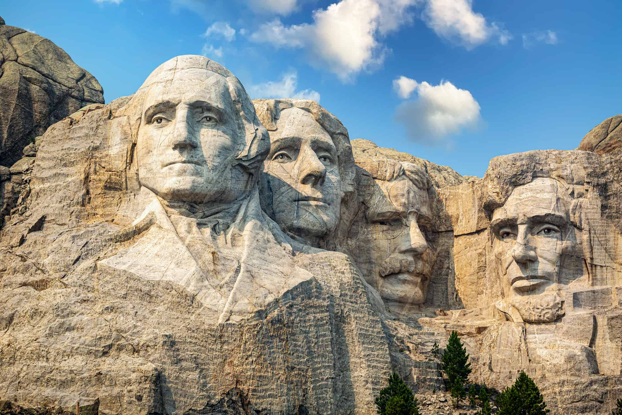 Ritratto di Abraham Lincoln sul Monte Rushmore, South Dakota