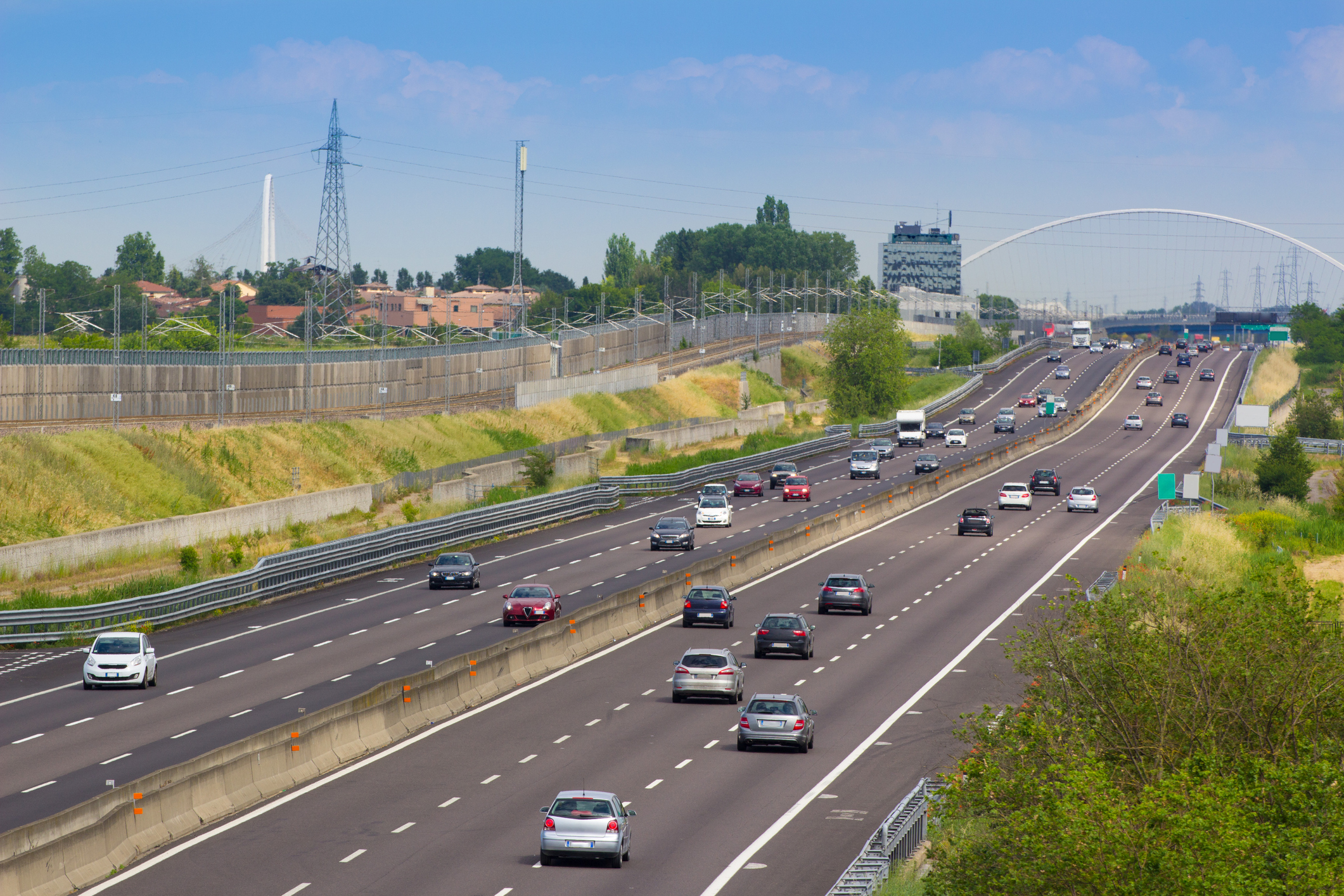 Traffico autostradale italiano lungo la A1