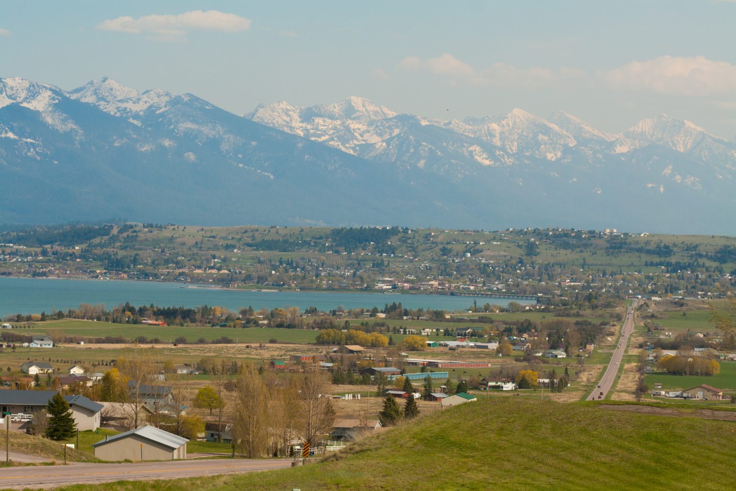 Polson Montana in una giornata di sole