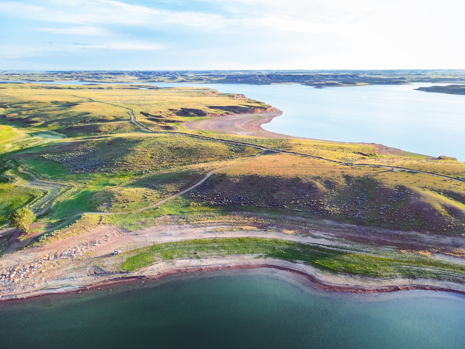 Bella giornata pagaiando intorno a Fort Peck, nel Montana