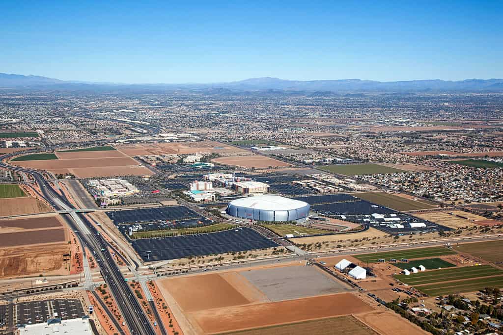 Glendale, Arizona, luoghi sportivi e ad uso misto dall'alto