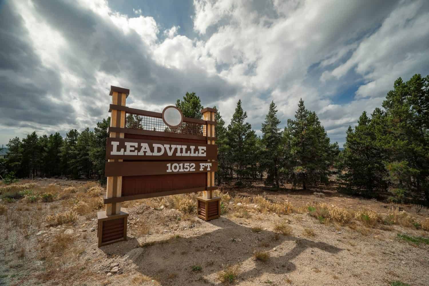 Segno di benvenuto per Leadville, Colorado