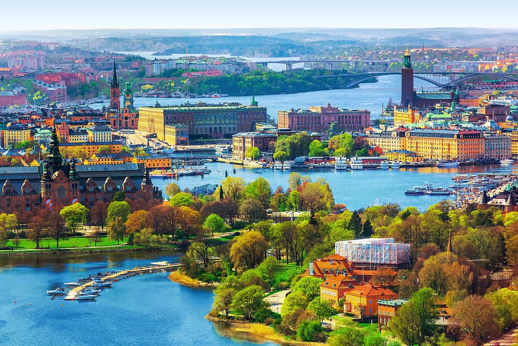 Panorama aereo di Stoccolma, Svezia