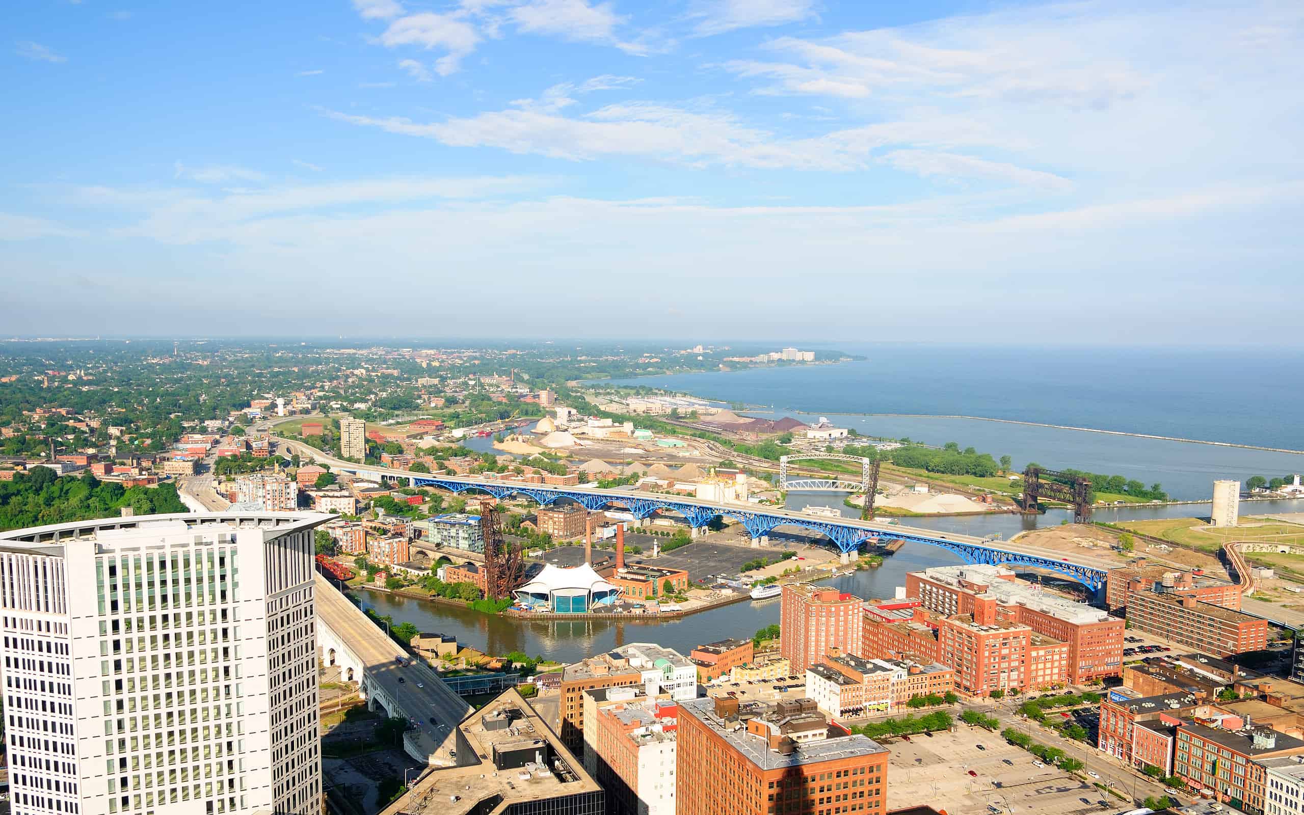 Panorama aereo di Cleveland