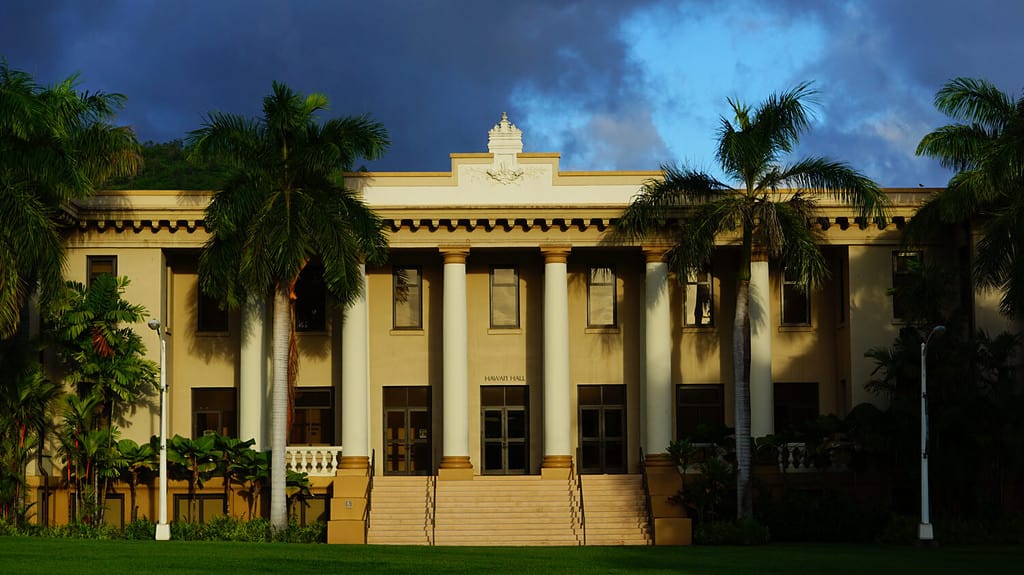 Hawaii Hall dell'Università delle Hawaii Manoa