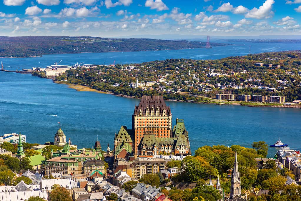 Veduta aerea della città di Quebec
