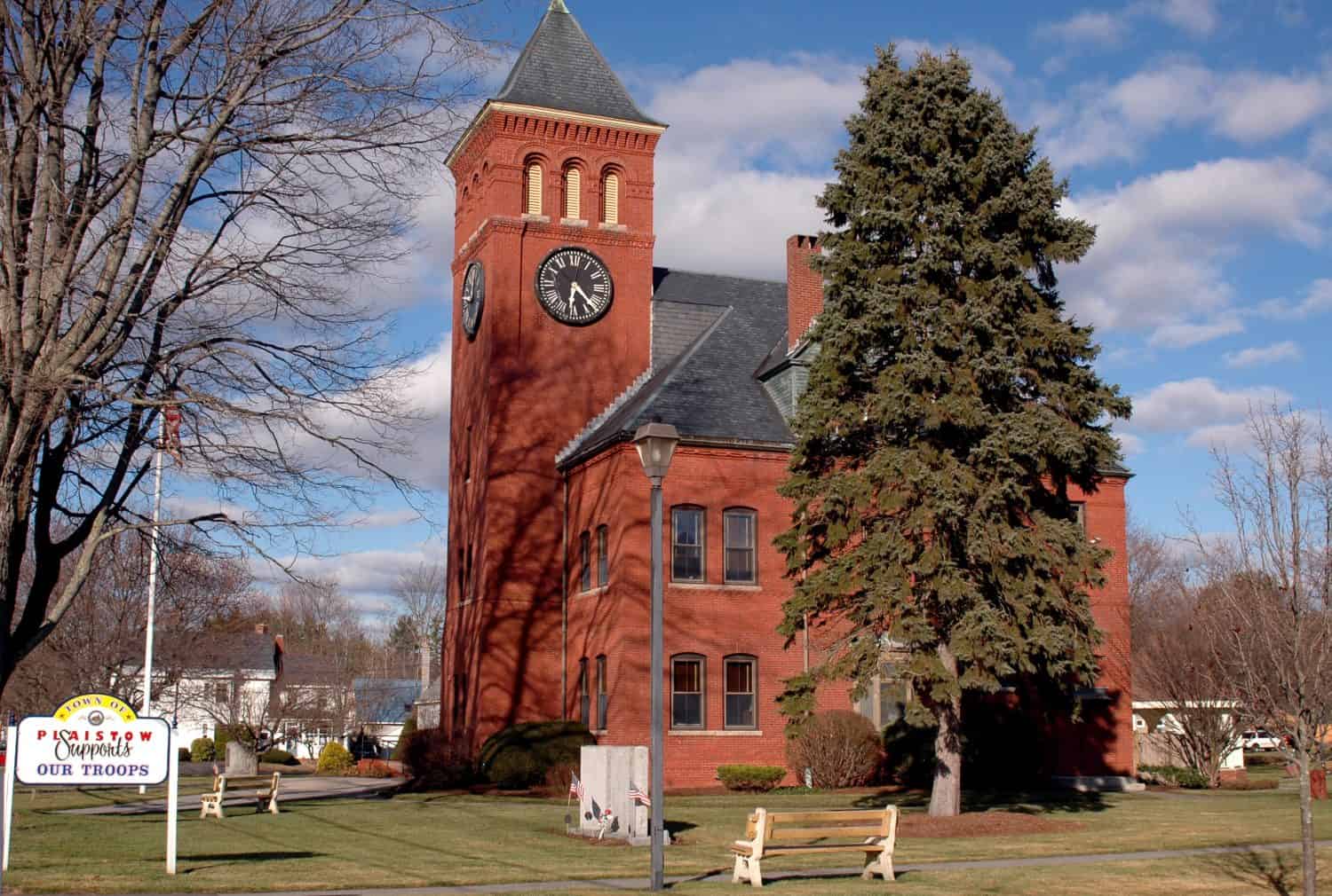 Plaistow, New Hampshire, Municipio, in una giornata di fine autunno