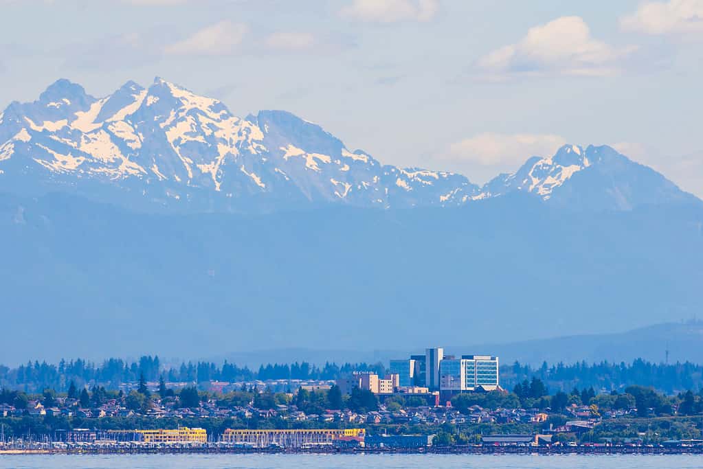 Orizzonte di Everett Washington da Puget Sound