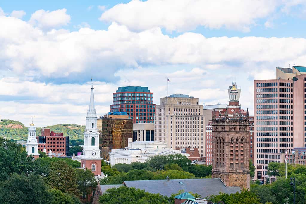 Orizzonte della città di New Haven, Connecticut