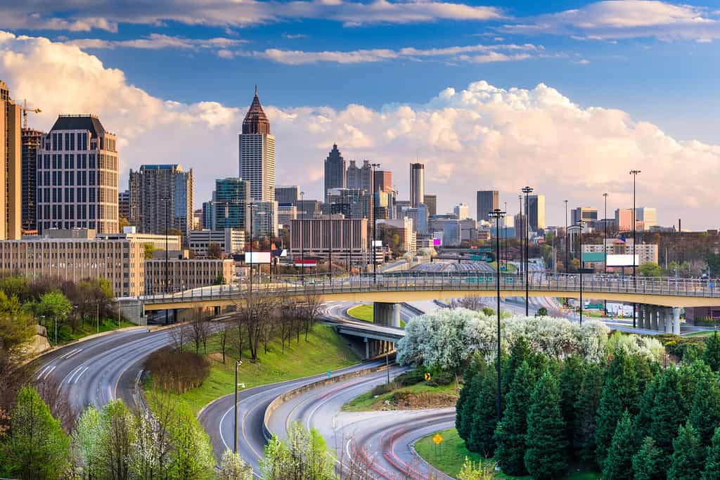 Orizzonte del centro di Atlanta, Georgia, Stati Uniti.