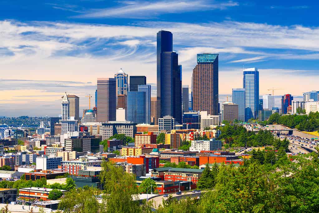 Seattle, Washington, Stati Uniti d'America Orizzonte del centro