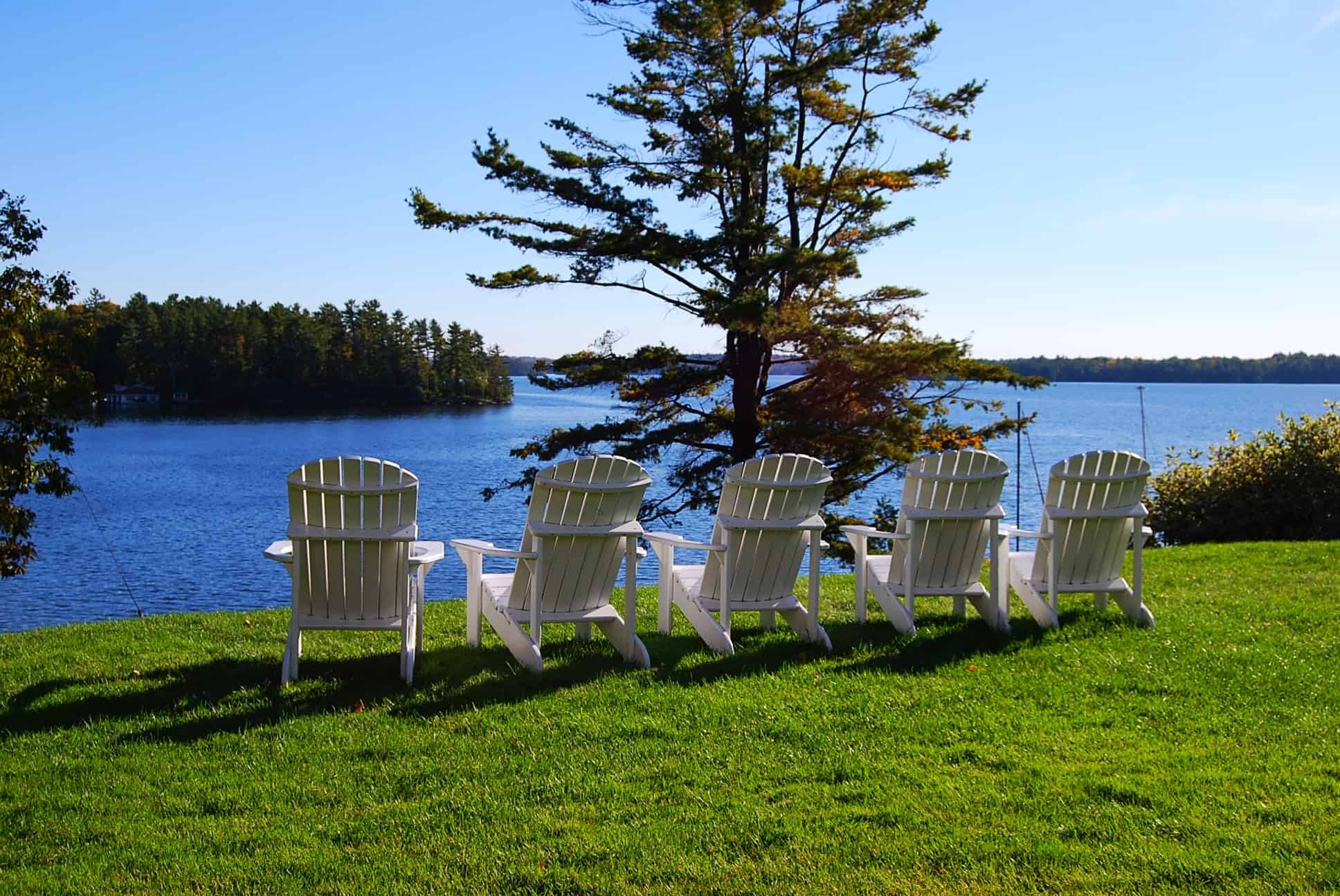 Sdraio con vista sul Lago Rousseau, Ontario, Canada