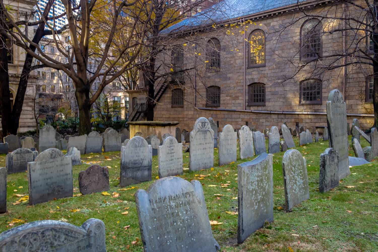 Cimitero di King's Chapel Burying Ground - Boston, Massachusetts, USA