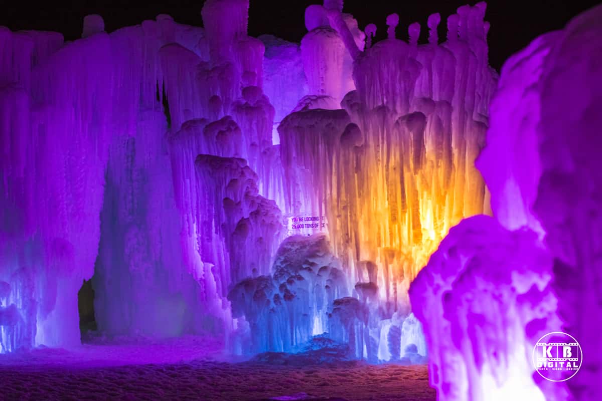 Castello di ghiaccio sul Lago di Ginevra, Wisconsin