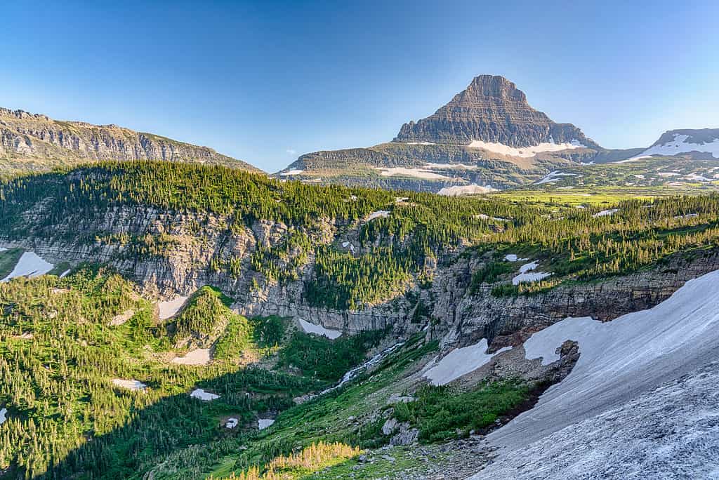 Picchi di montagna nel Parco Nazionale del Glacier