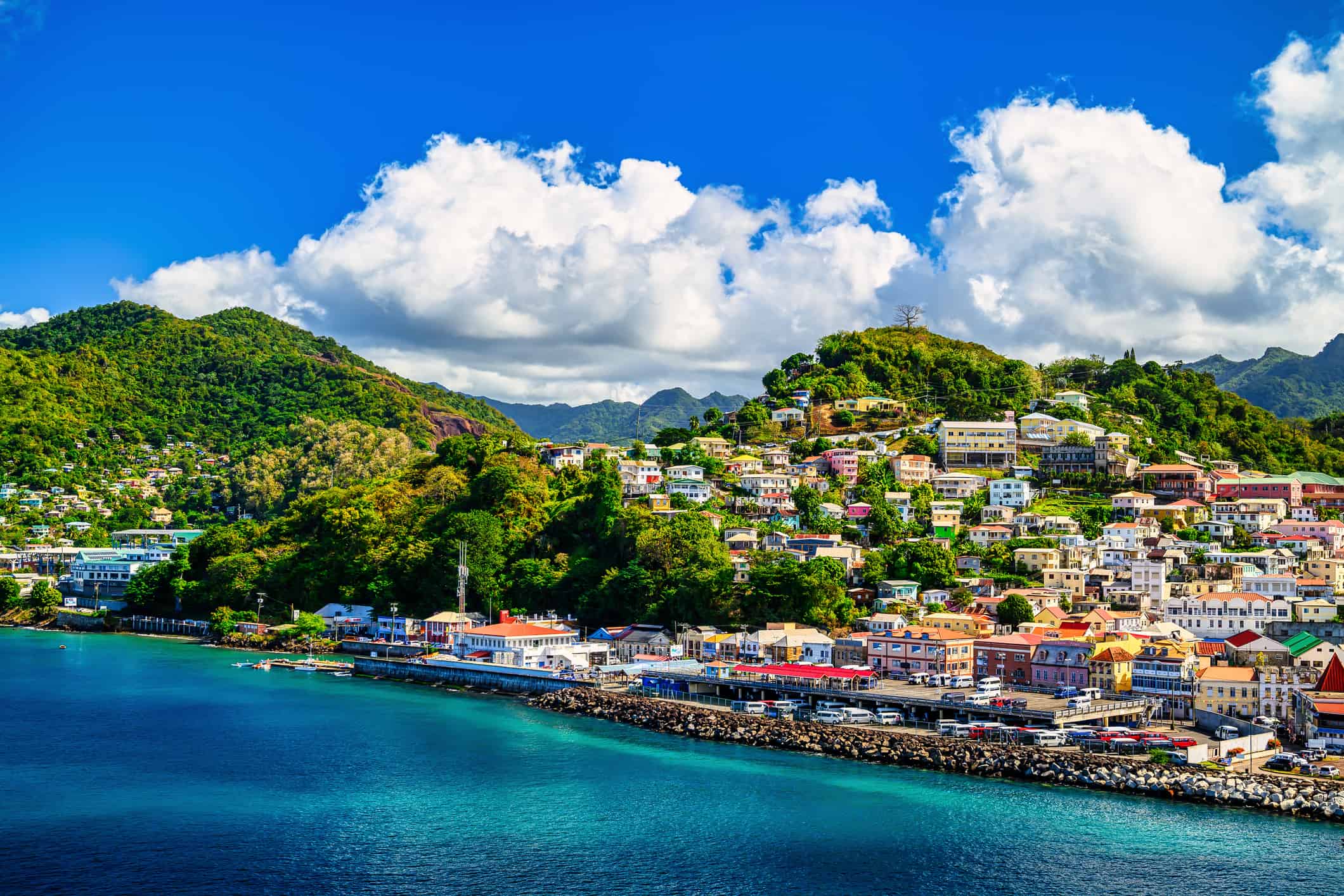 La capitale di San Giorgio dell'isola caraibica di Grenada