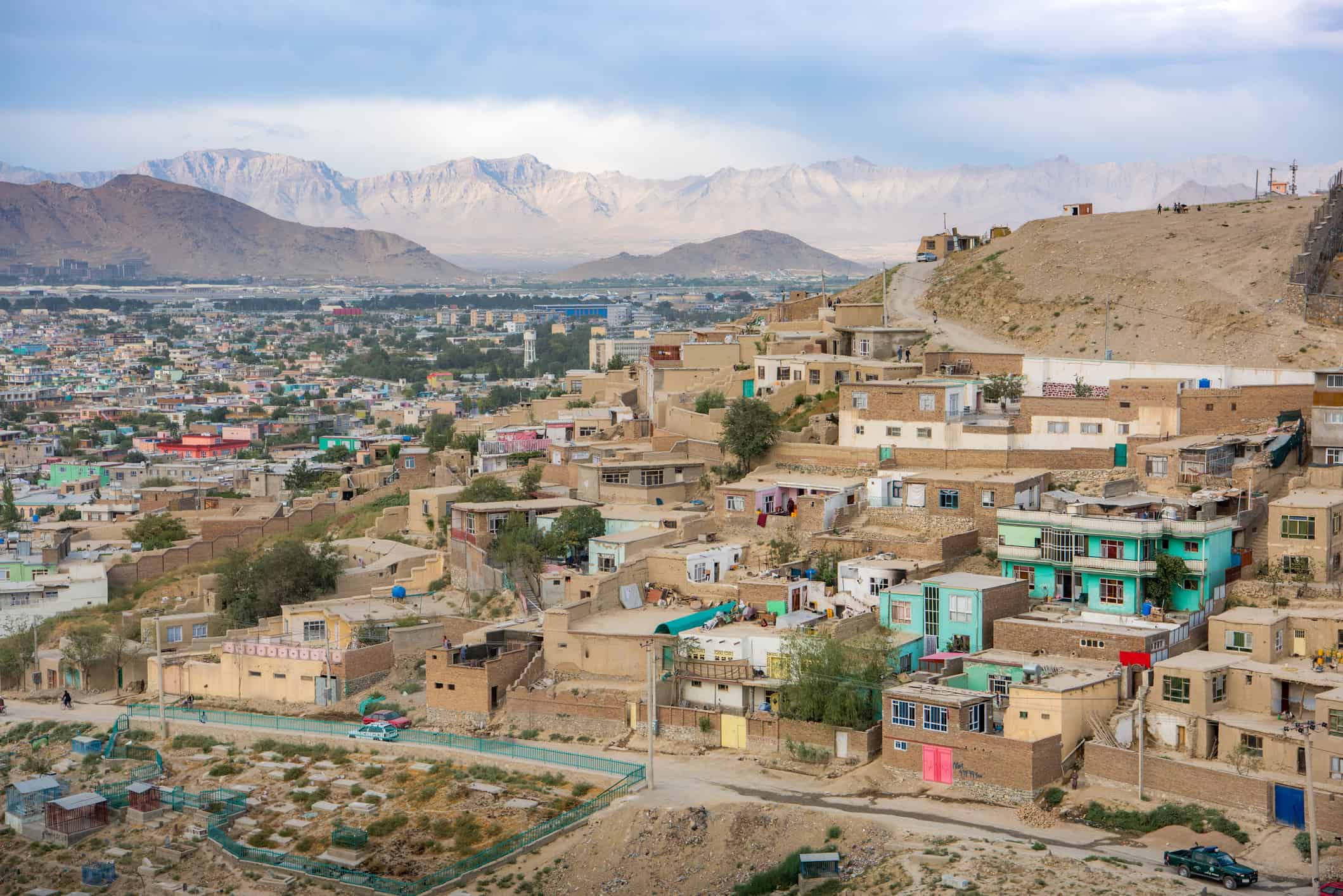 Paesaggio urbano dell'orizzonte di Kabul Afghanistan