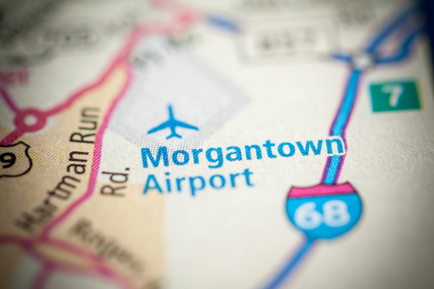 Aeroporto di Morgantown.  Virginia dell'ovest.  Stati Uniti d'America