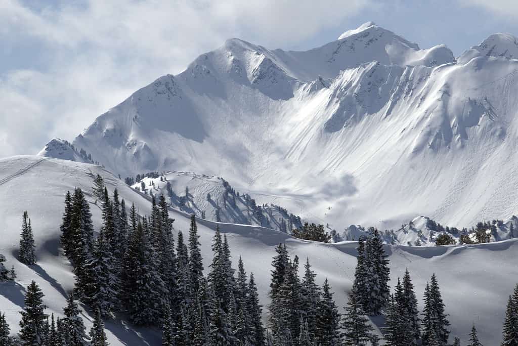 Catena montuosa Wasatch coperta di neve nello Utah