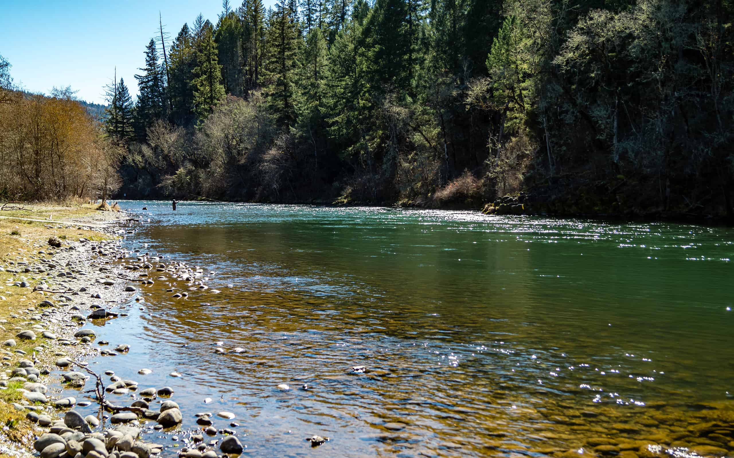 Il fiume Rogue scorre attraverso il sito ricreativo di Casey State