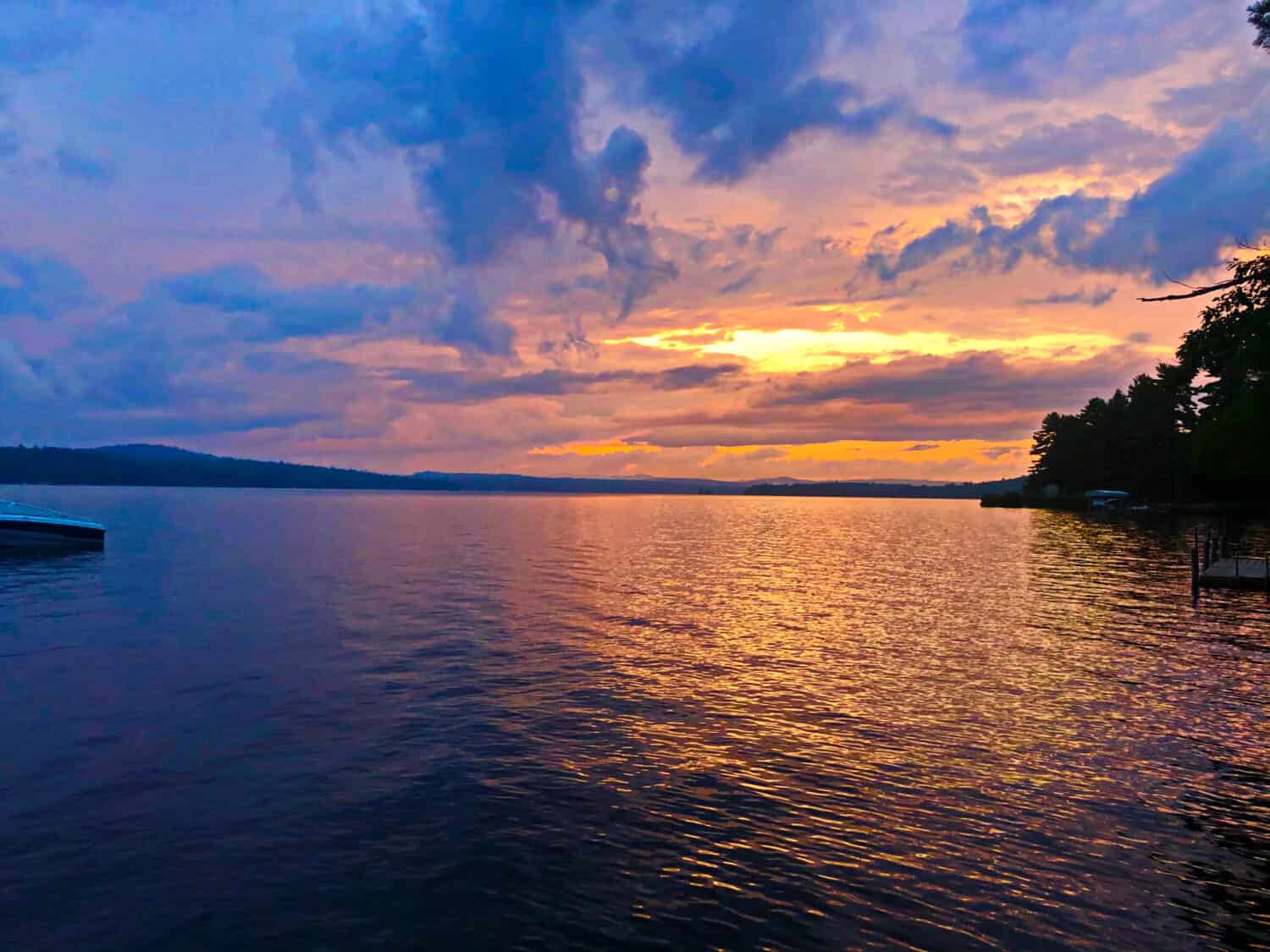 Tramonto sul Lago Lungo, Maine