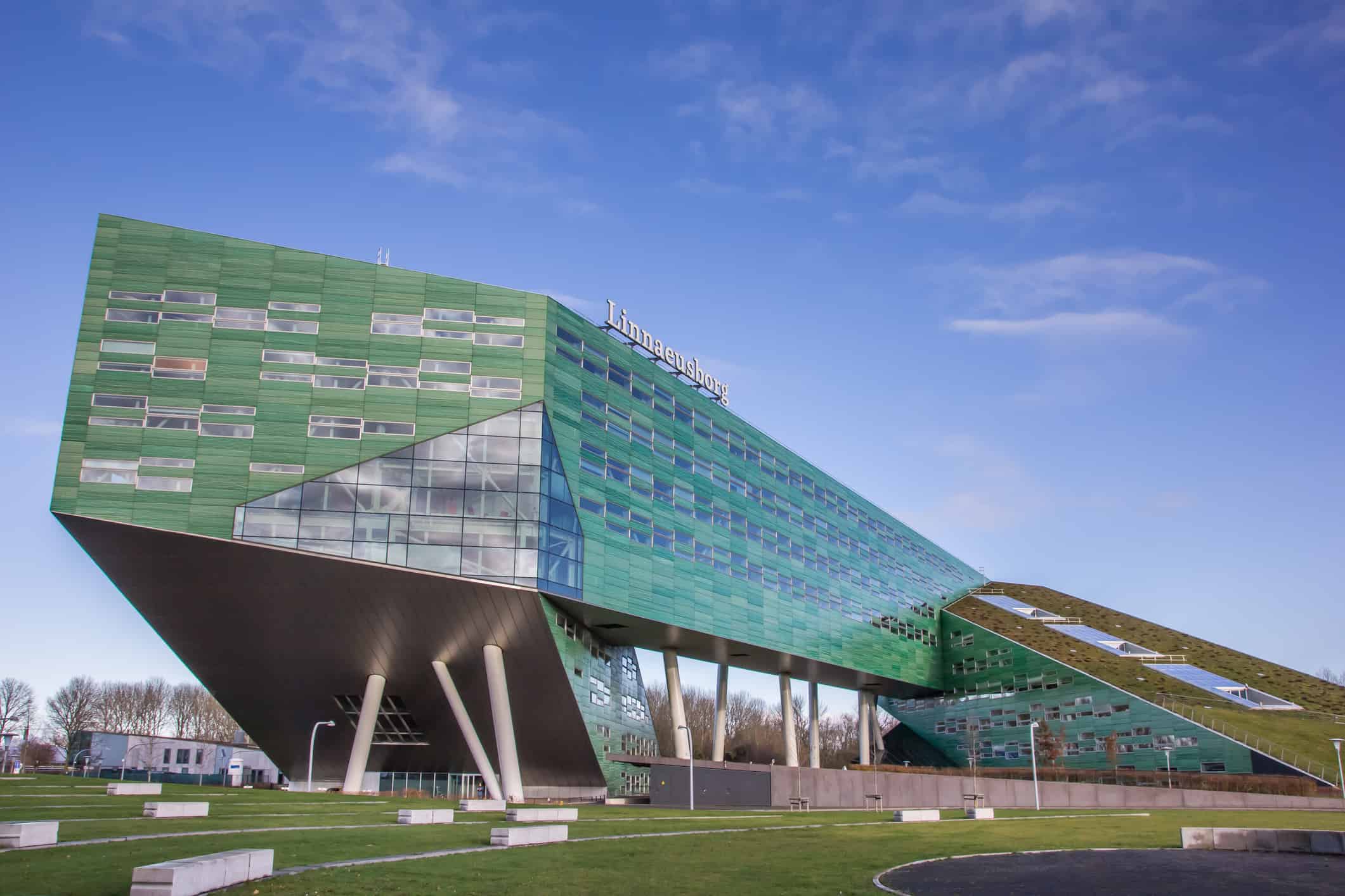 Edificio moderno dell'università di Groningen