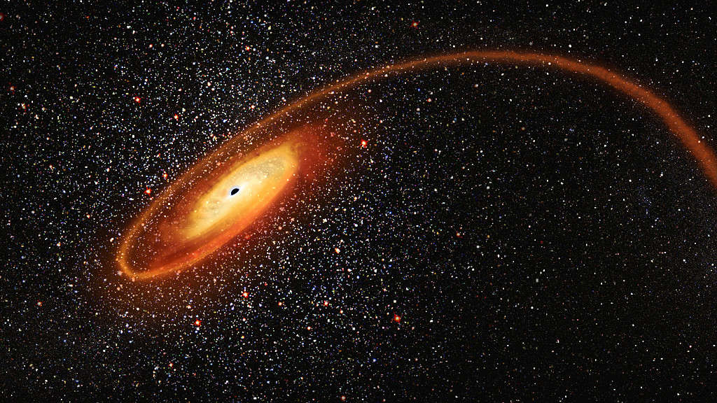 I buchi neri utilizzano forze di marea distruttive per separare le stelle in un processo chiamato spaghettificazione. 