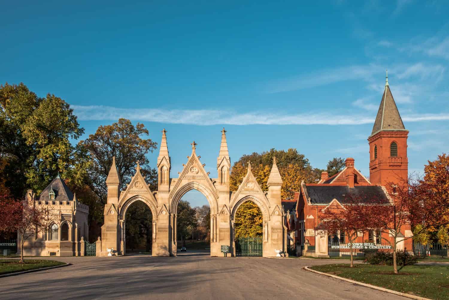 Ingresso al cimitero di Crown Hill, Indianapolis