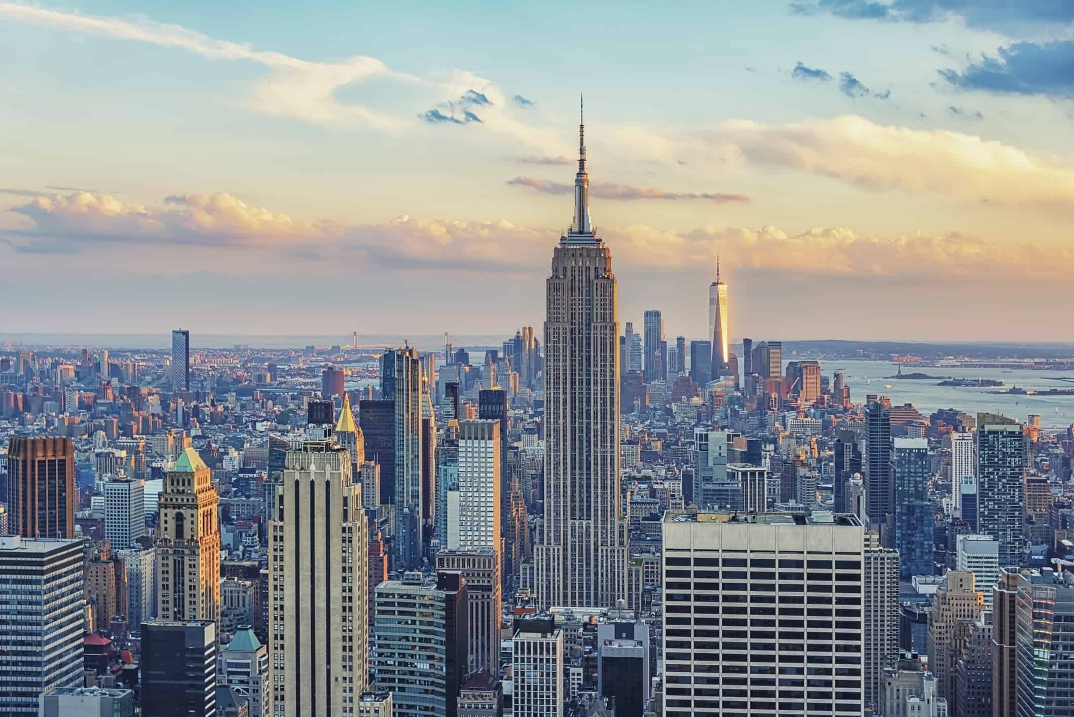 Lo skyline di New York City, Stati Uniti