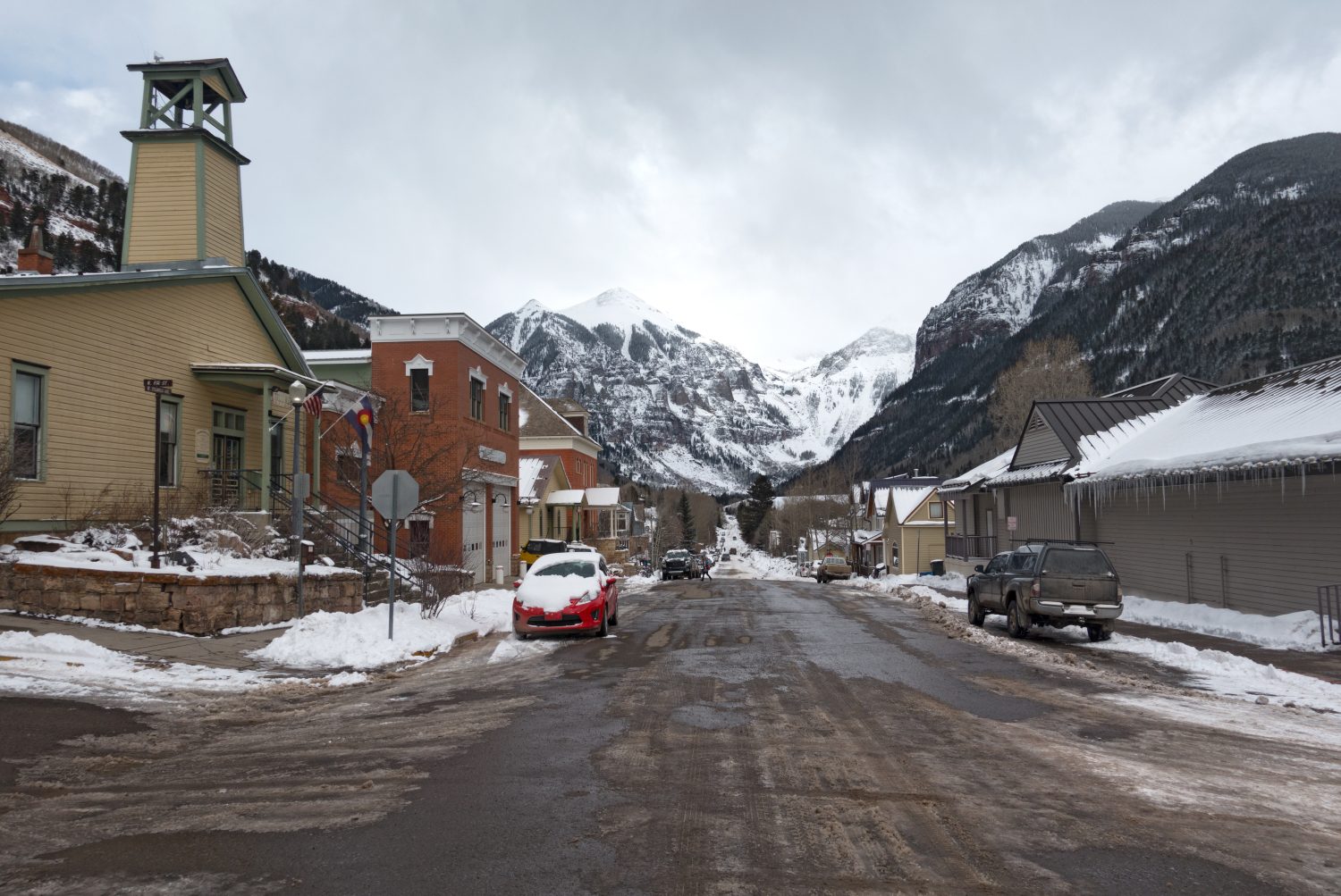 Vecchia strada storica - Telluride, Colorado, Stati Uniti