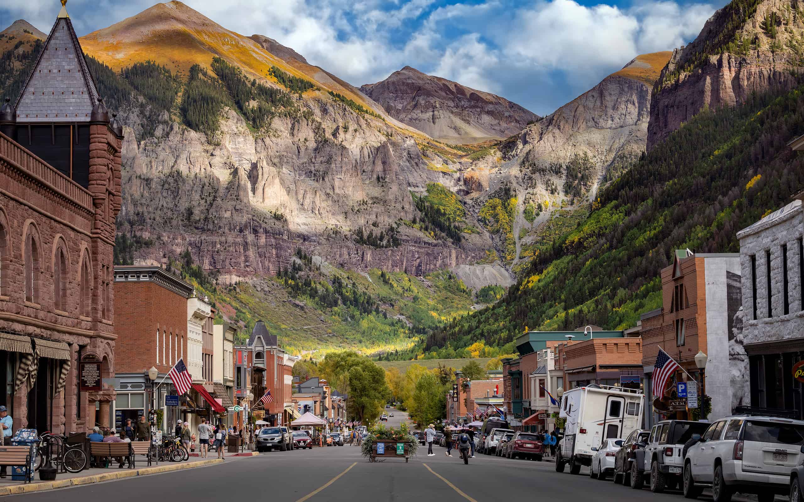 Telluride Colorado durante la stagione autunnale