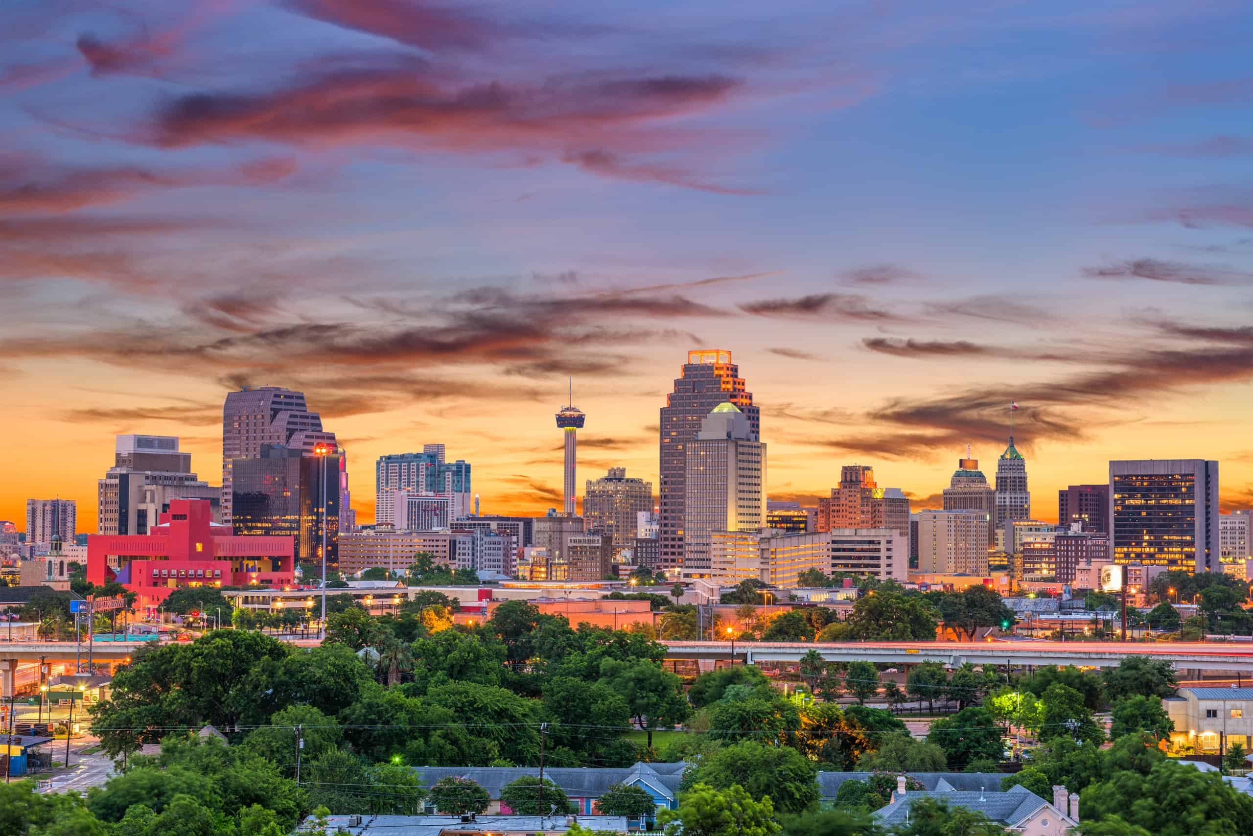 Immagine dello skyline di San Antonio, Texas.