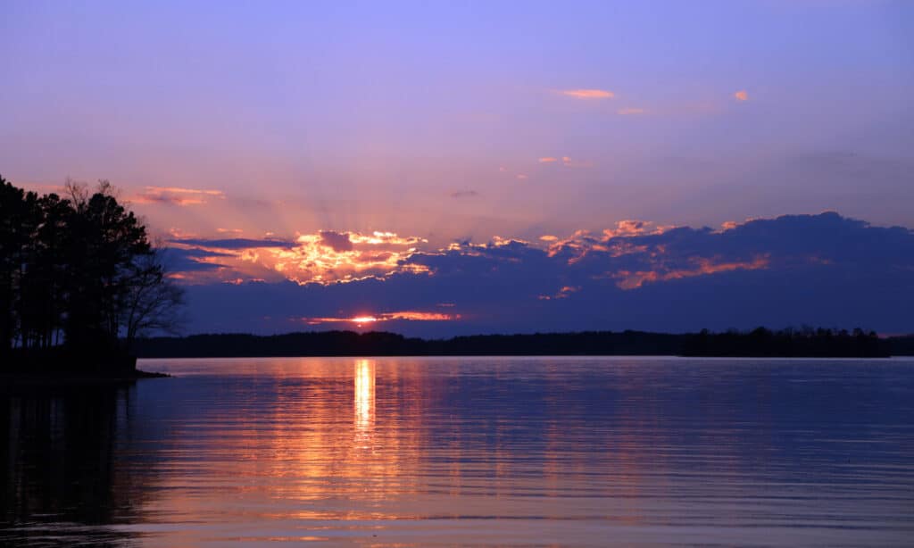 Tramonto sul lago Hartwell