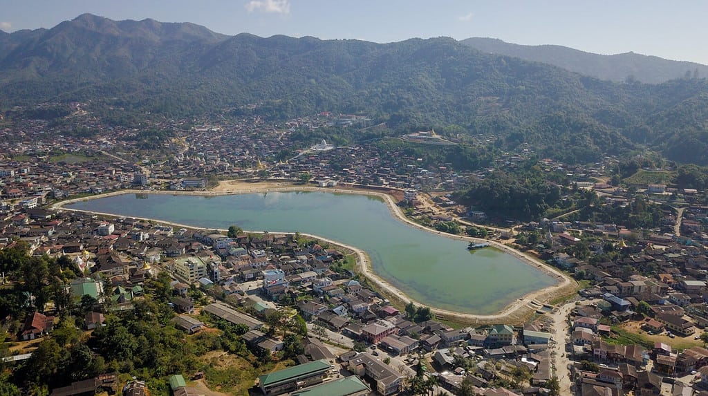 Mogok, Terra del rubino e dello zaffiro, una città nel distretto di Pyin Oo Lwin nella regione di Mandalay in Myanmar.