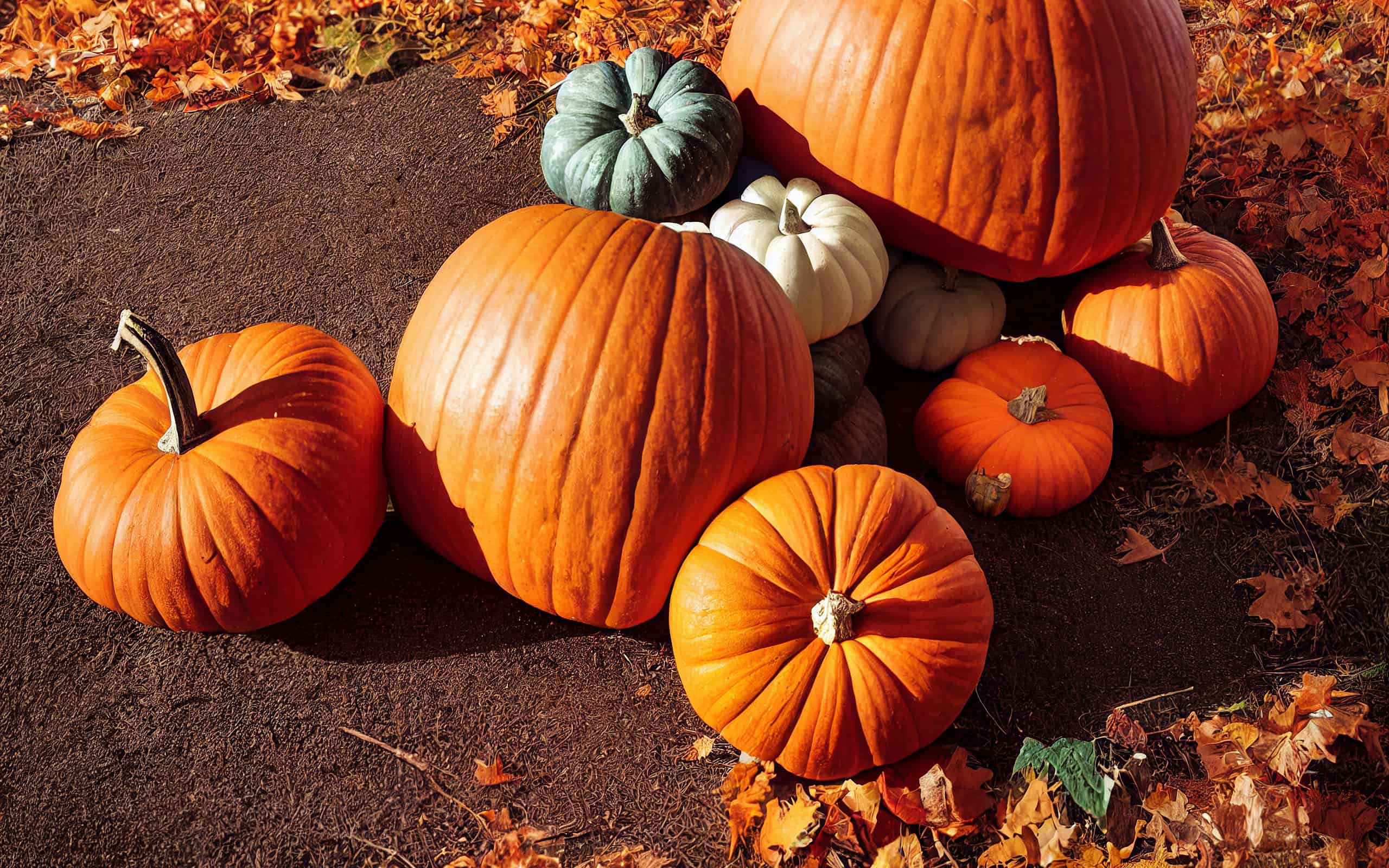 Zucche autunnali, Ringraziamento e sfondo di Halloween.